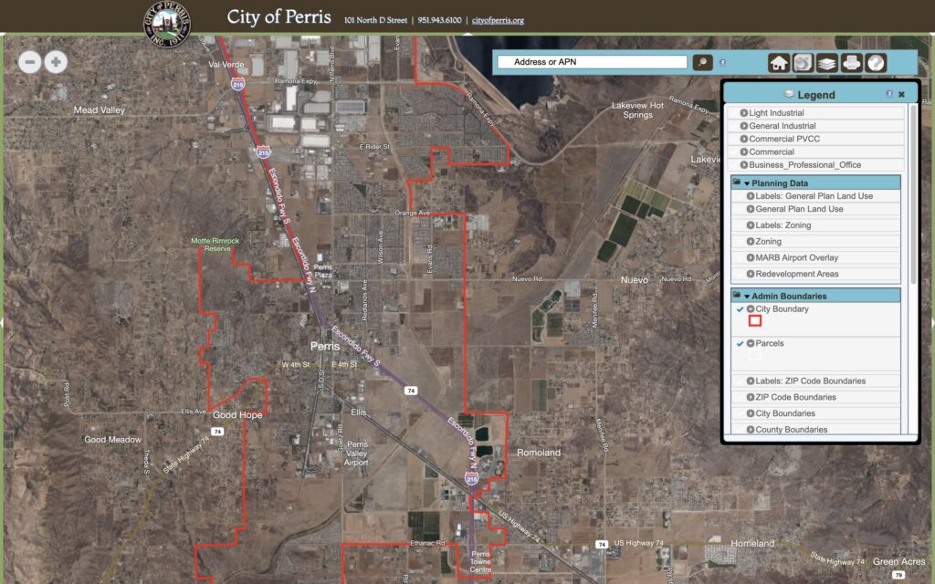Site Selection City of Perris